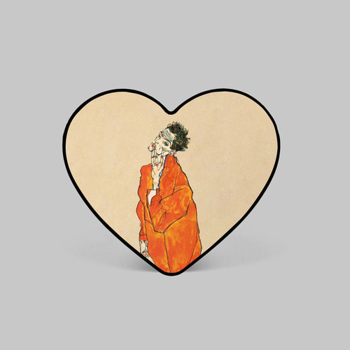 [케이스뮤지엄 명화 스마트톡][에곤 쉴레] 오렌지색 자켓을 입은 자화상